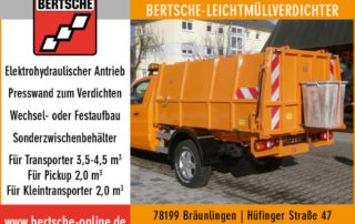 Leichtmüllverdichter Müllpressaufbau Bertsche