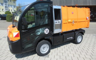 BERTSCHE Leichtmüllverdichter auf Elektrotransporter