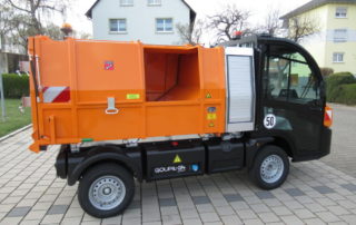 Leichtmüllverdichter LME2,0 auf Goupil G4 Elektrotransporter